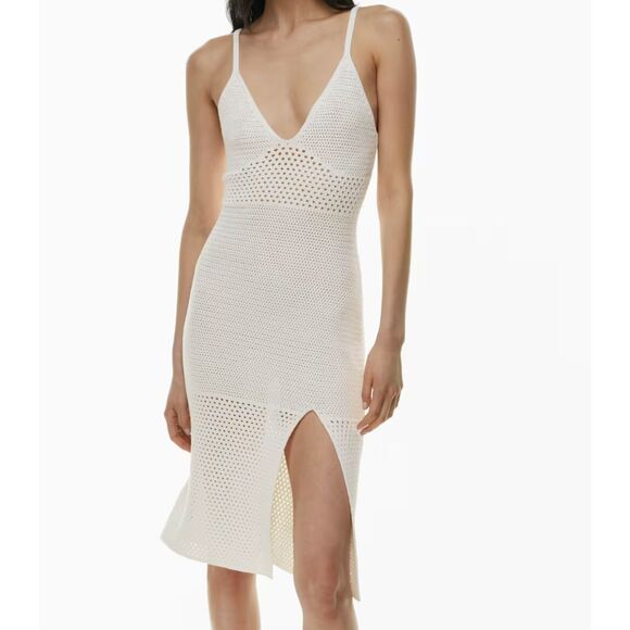 Aritzia Dresses & Skirts - ARITZIA‎ Wilfred Evie Crochet Midi Dress White Large
